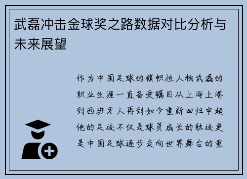 武磊冲击金球奖之路数据对比分析与未来展望 武磊冲击金球奖之路数据对比分析与未来展望